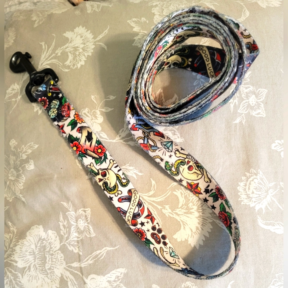 Wolfgang Man and Beast Dog Leash 6ft Vintage Tattoo Biker